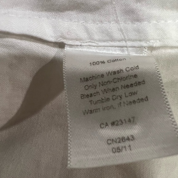 Talbots White Cotton 3/4 Sleeve Top Blouse Size Small Petite - Picture 6 of 6